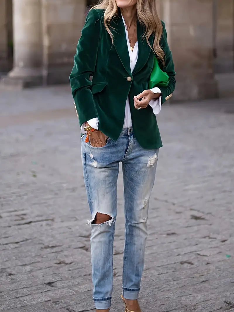 JULISSA - Elegante Velourjacke