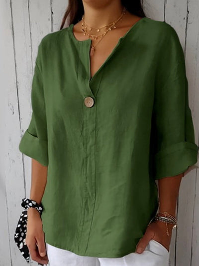 SABRINA - Entspannte Bluse mit V-Ausschnitt