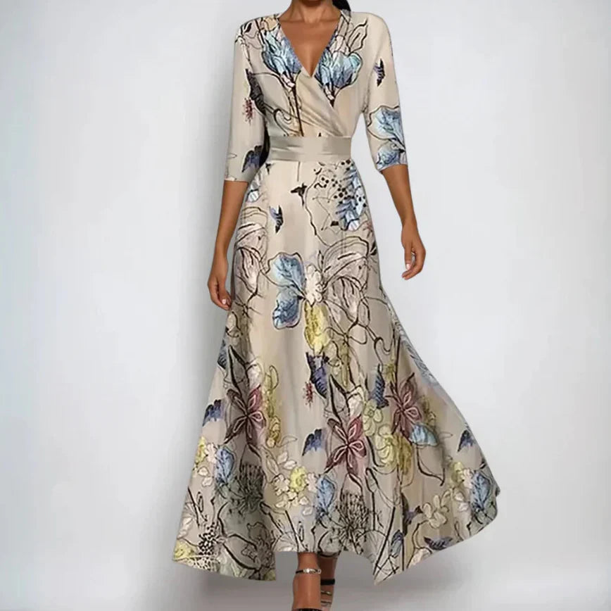 EMILY - Luxuriöses Blumenmaxikleid