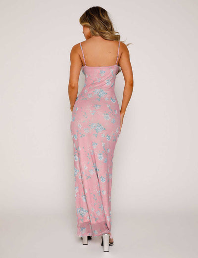 VALERIA - Maxi-Kleid mit Blumenmuster