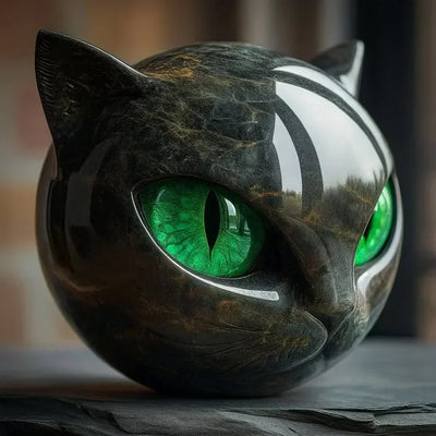 ELVIANNE - Mystische Katzenkopf-Skulptur