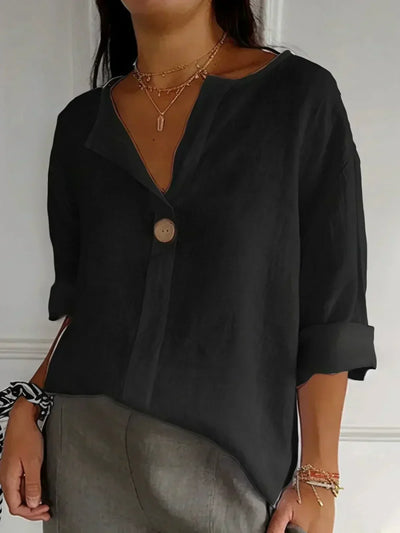 SABRINA - Entspannte Bluse mit V-Ausschnitt
