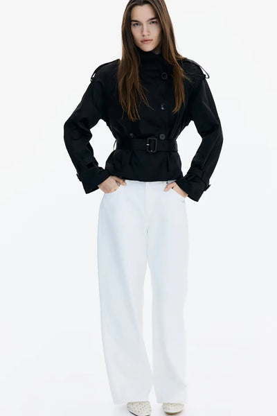 ELARA - Luxe Short Trench Coat