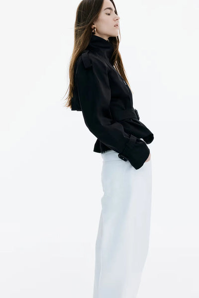 ELARA - Luxe Short Trench Coat