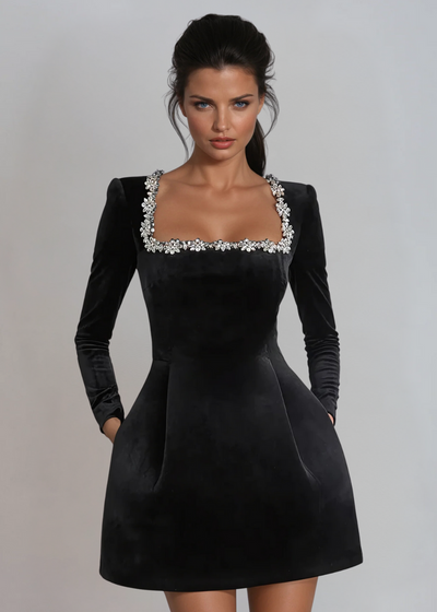 ELODIE - Samt Kleid