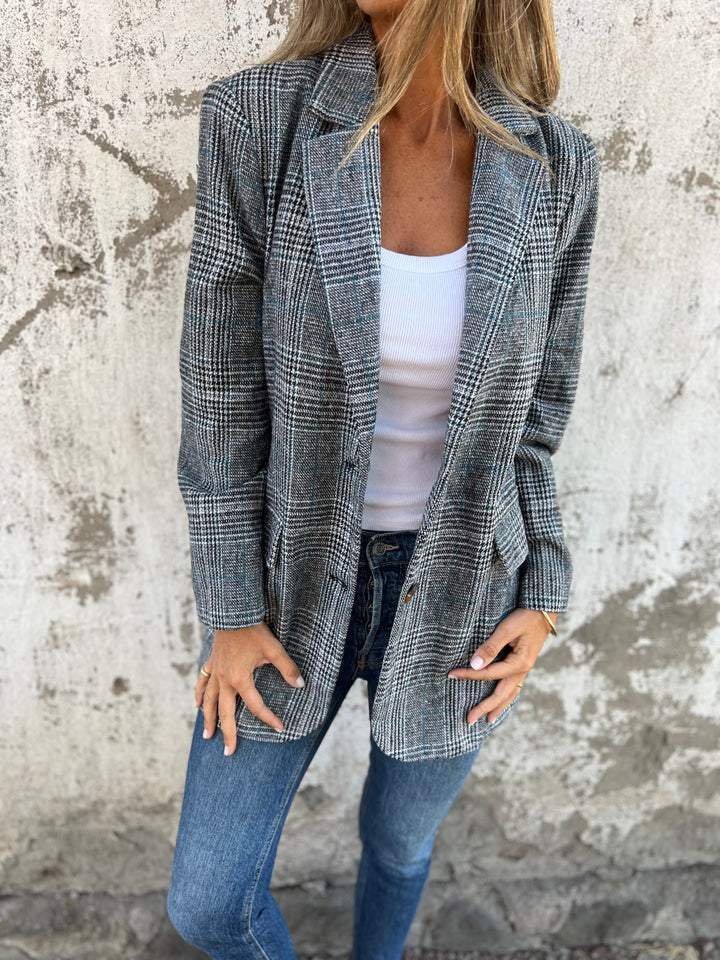 FLAIRE - Stilvoller Damen Winter Karo Blazer