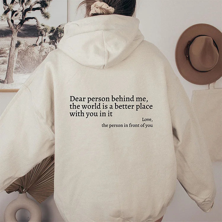FEMMEHAUS DEAR PERSON BEHIND ME HOODIE