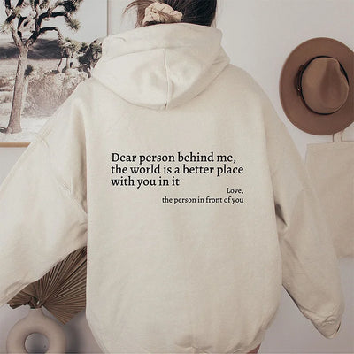 FEMMEHAUS DEAR PERSON BEHIND ME HOODIE