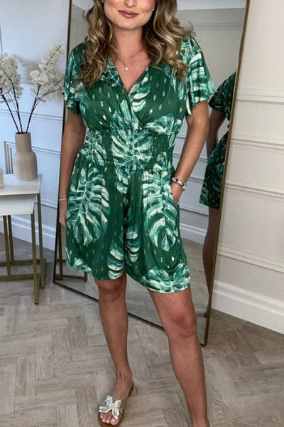 VERA - Lässiger Blumenmuster Jumpsuit
