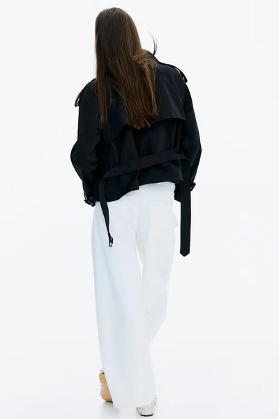 ELARA - Luxe Short Trench Coat