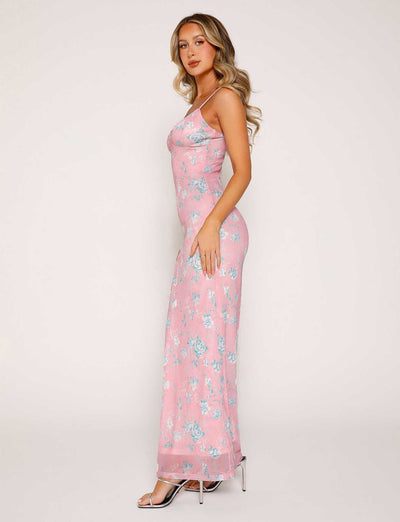 VALERIA - Maxi-Kleid mit Blumenmuster