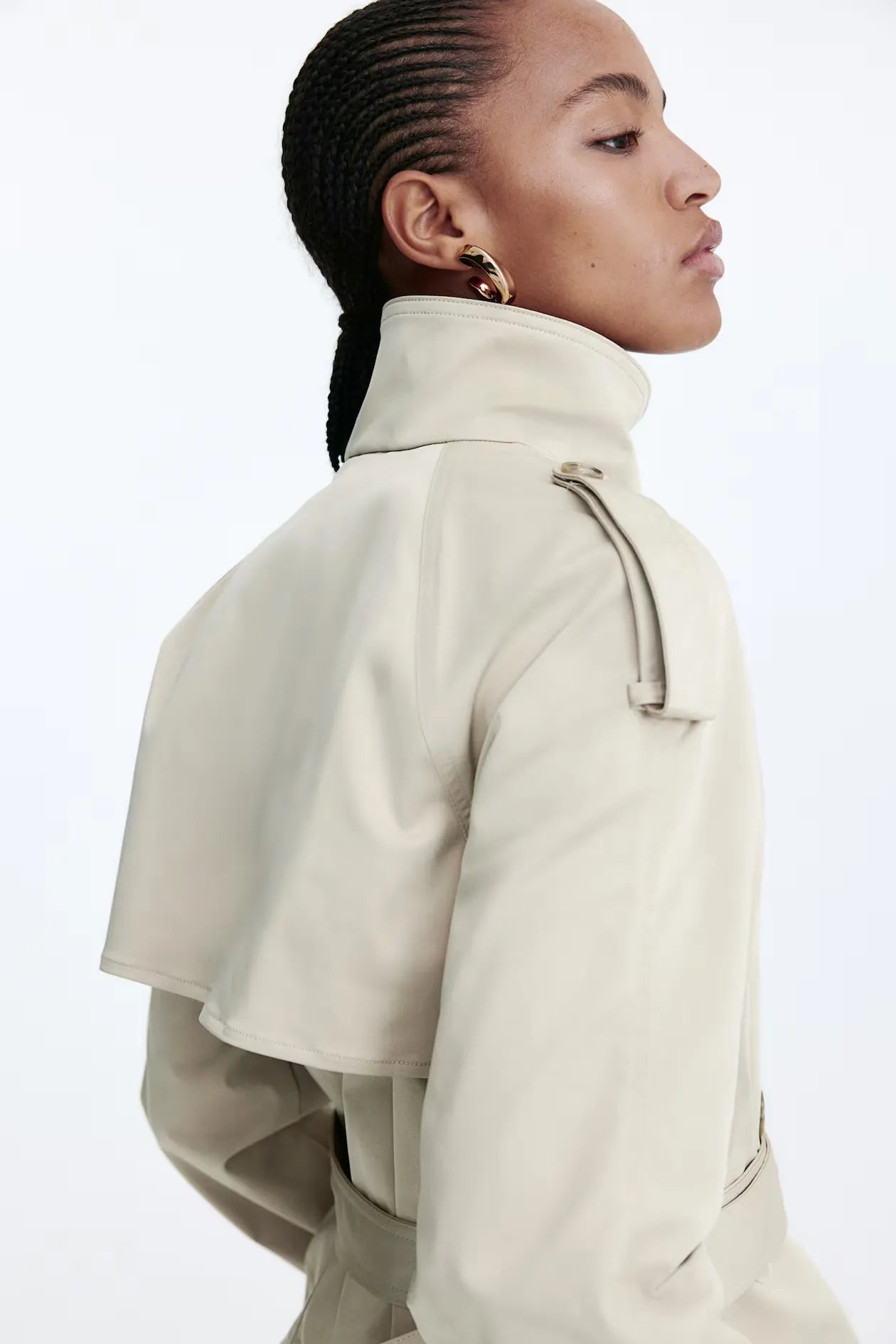 ELARA - Luxe Short Trench Coat