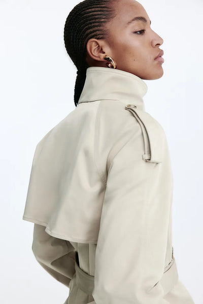 ELARA - Luxe Short Trench Coat