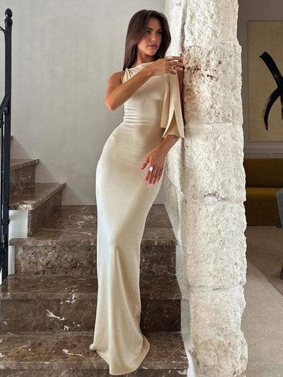 SERAPHINA - Robe longue élégante en satin 