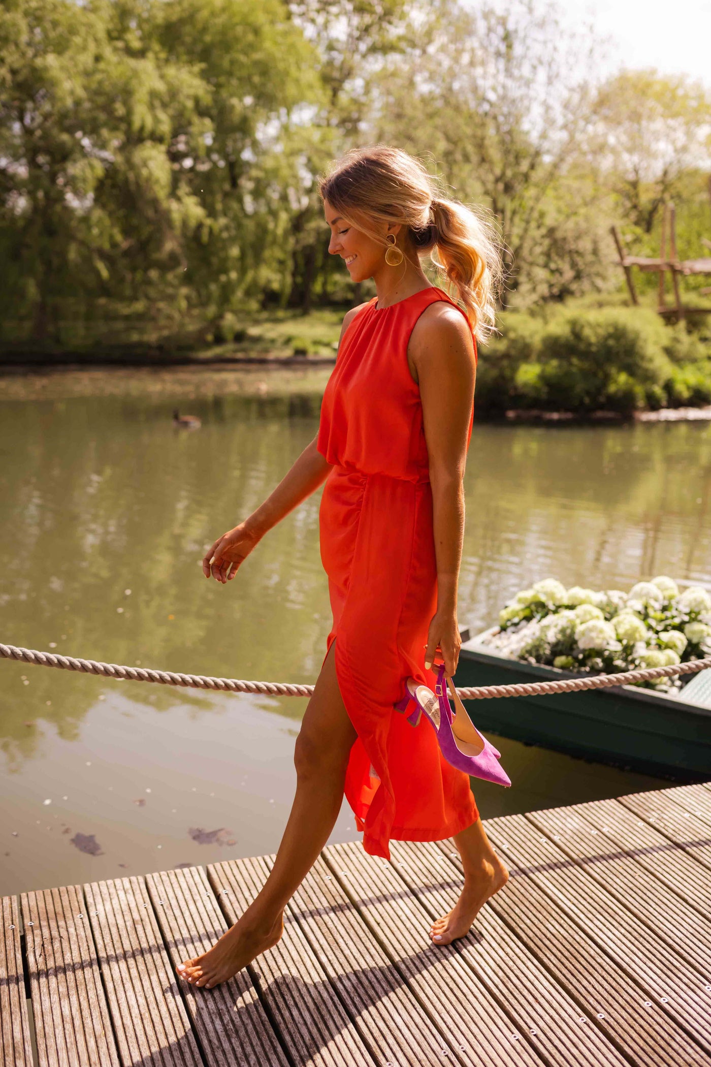 LEIA - Sommer Midi Kleid – Luftige Eleganz mit Klasse