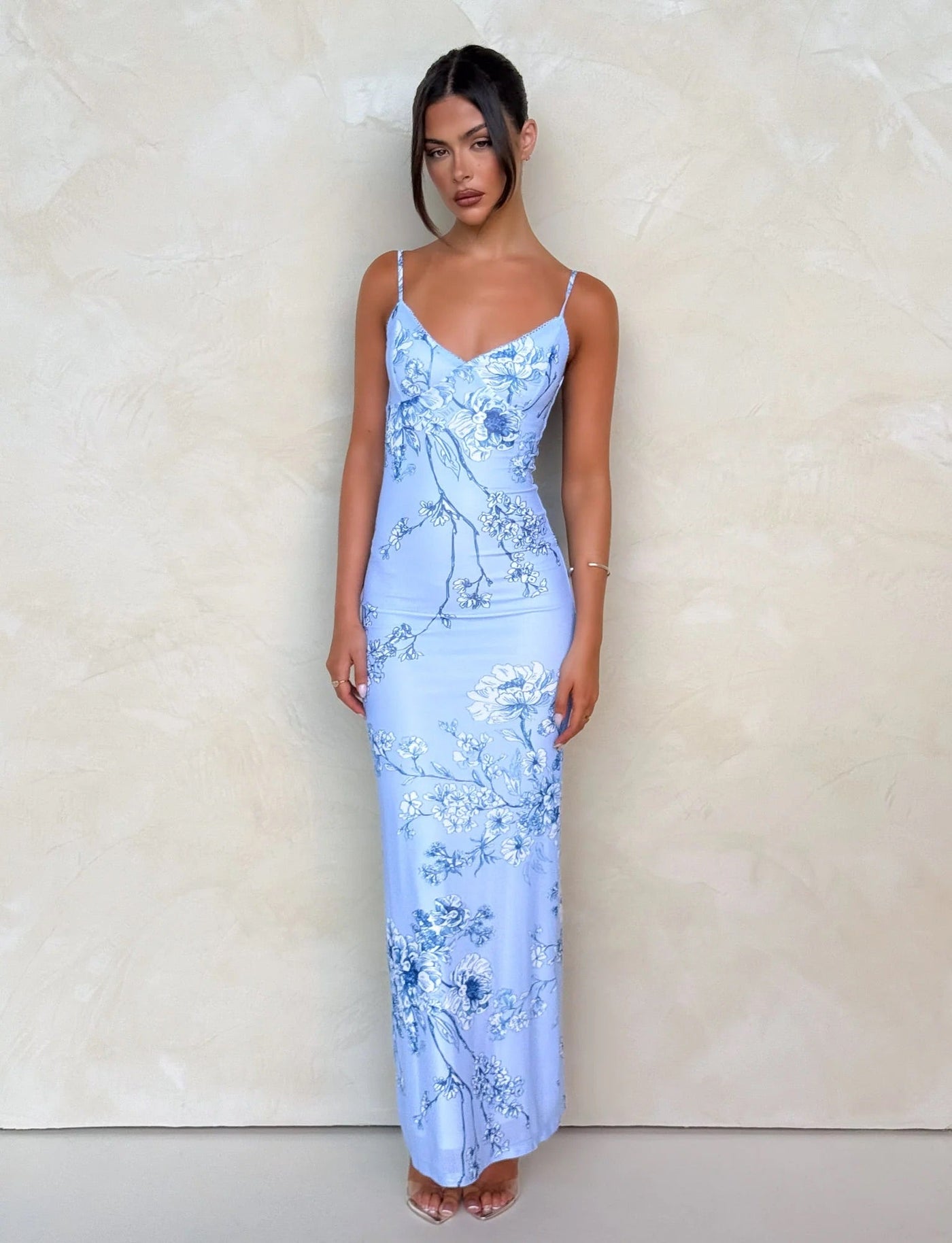 VALERIA - Maxi-Kleid mit Blumenmuster