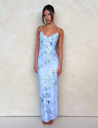 VALERIA - Maxi-Kleid mit Blumenmuster