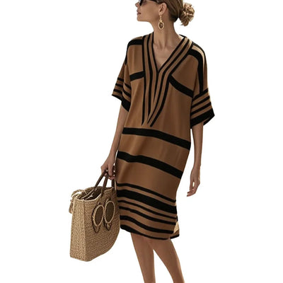 MAYA - Fließendes gestreiftes Kleid