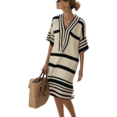 MAYA - Fließendes gestreiftes Kleid