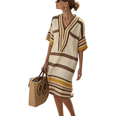 MAYA - Fließendes gestreiftes Kleid