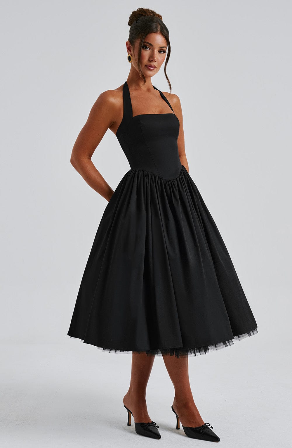 ESTELLE - Verspielt Elegantes Midi-Kleid