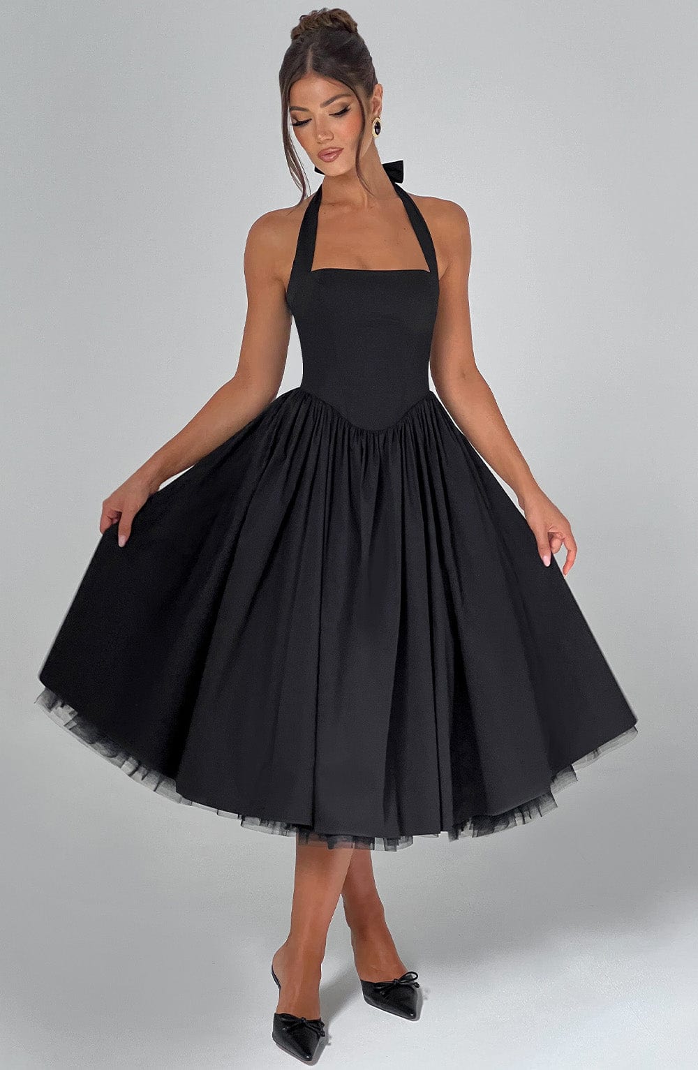 ESTELLE - Verspielt Elegantes Midi-Kleid