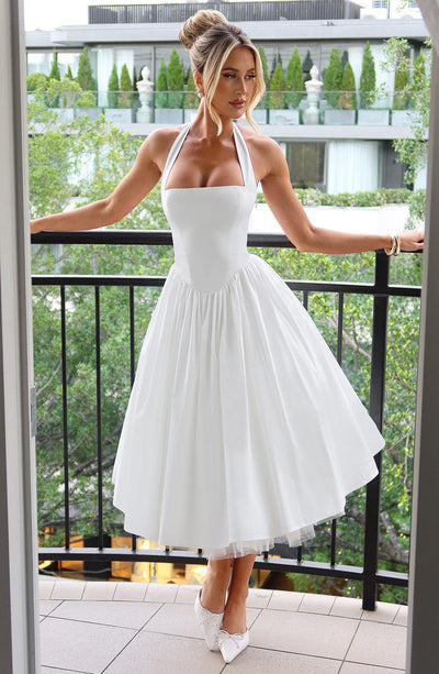 ESTELLE - Verspielt Elegantes Midi-Kleid