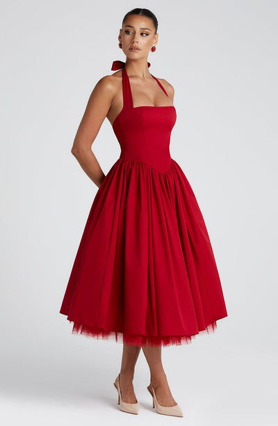 ESTELLE - Verspielt Elegantes Midi-Kleid