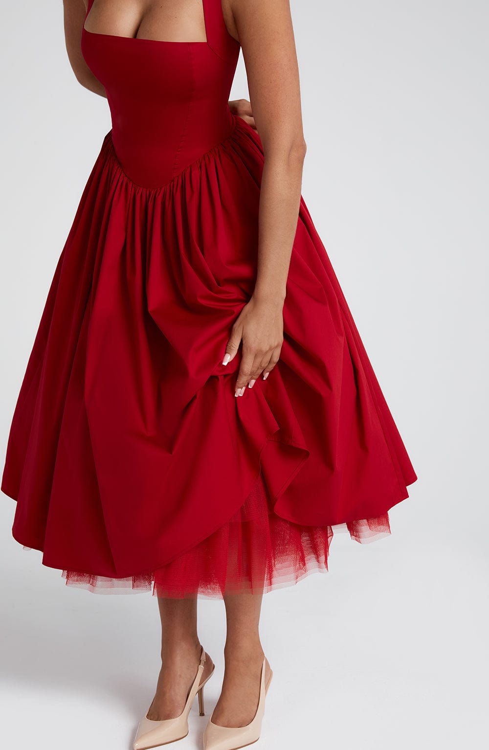 ESTELLE - Verspielt Elegantes Midi-Kleid