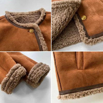 ROSALIE - Knöpfen Lammfelljacke