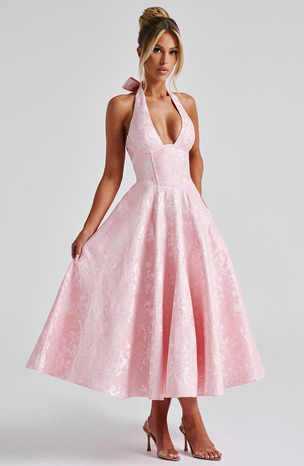 GABRIELA - Puder Midi Kleid