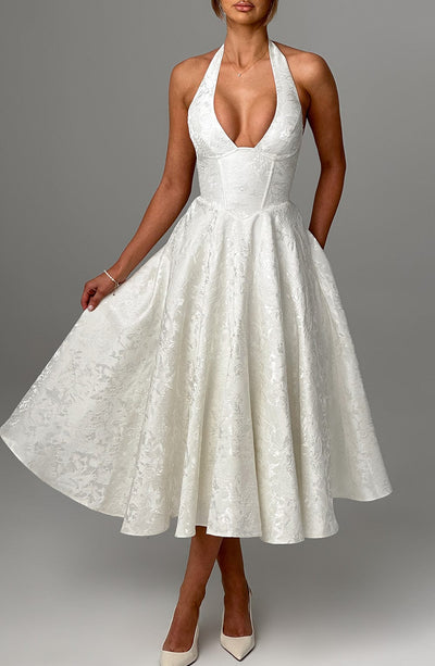 GABRIELA - Puder Midi Kleid