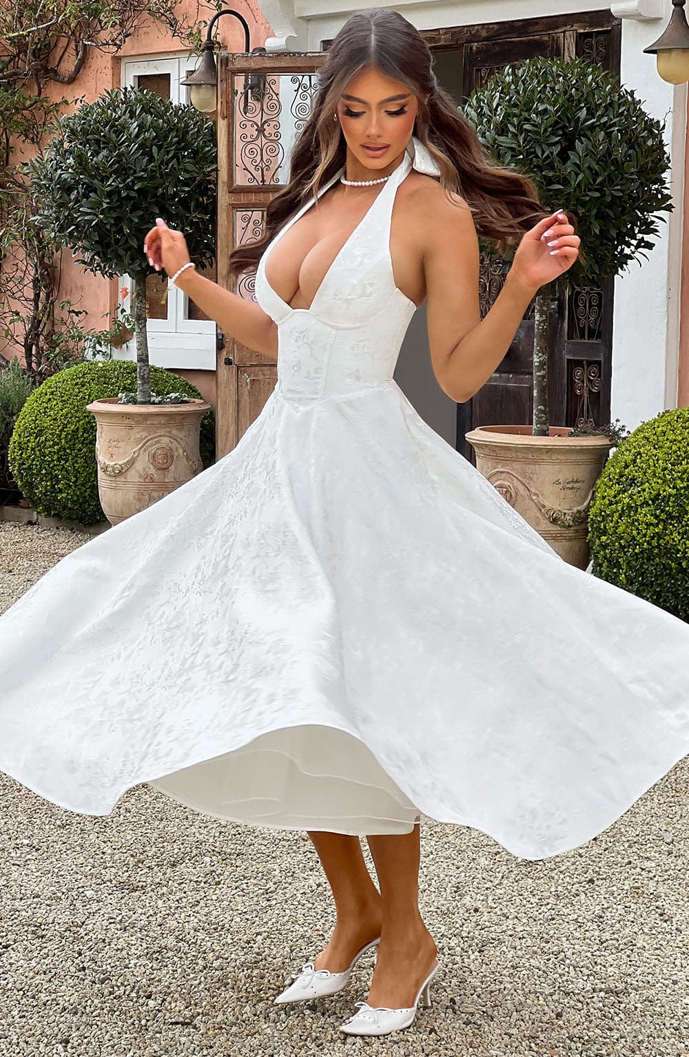 GABRIELA - Puder Midi Kleid