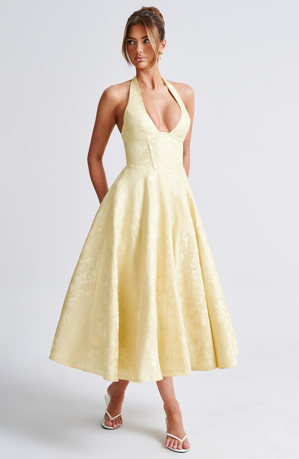 GABRIELA - Puder Midi Kleid