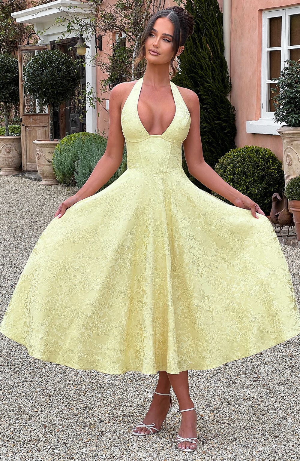 GABRIELA - Puder Midi Kleid