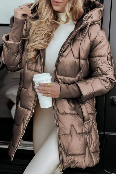ASTRID - Veste d'hiver élégante avec capuche et doublure