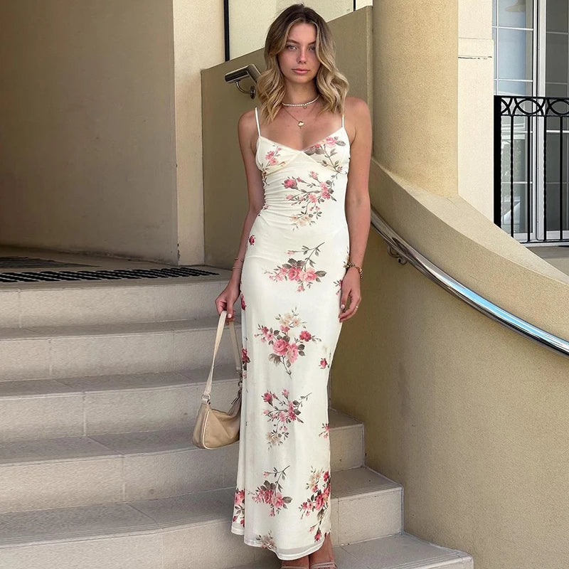 VALERIA - Maxi-Kleid mit Blumenmuster