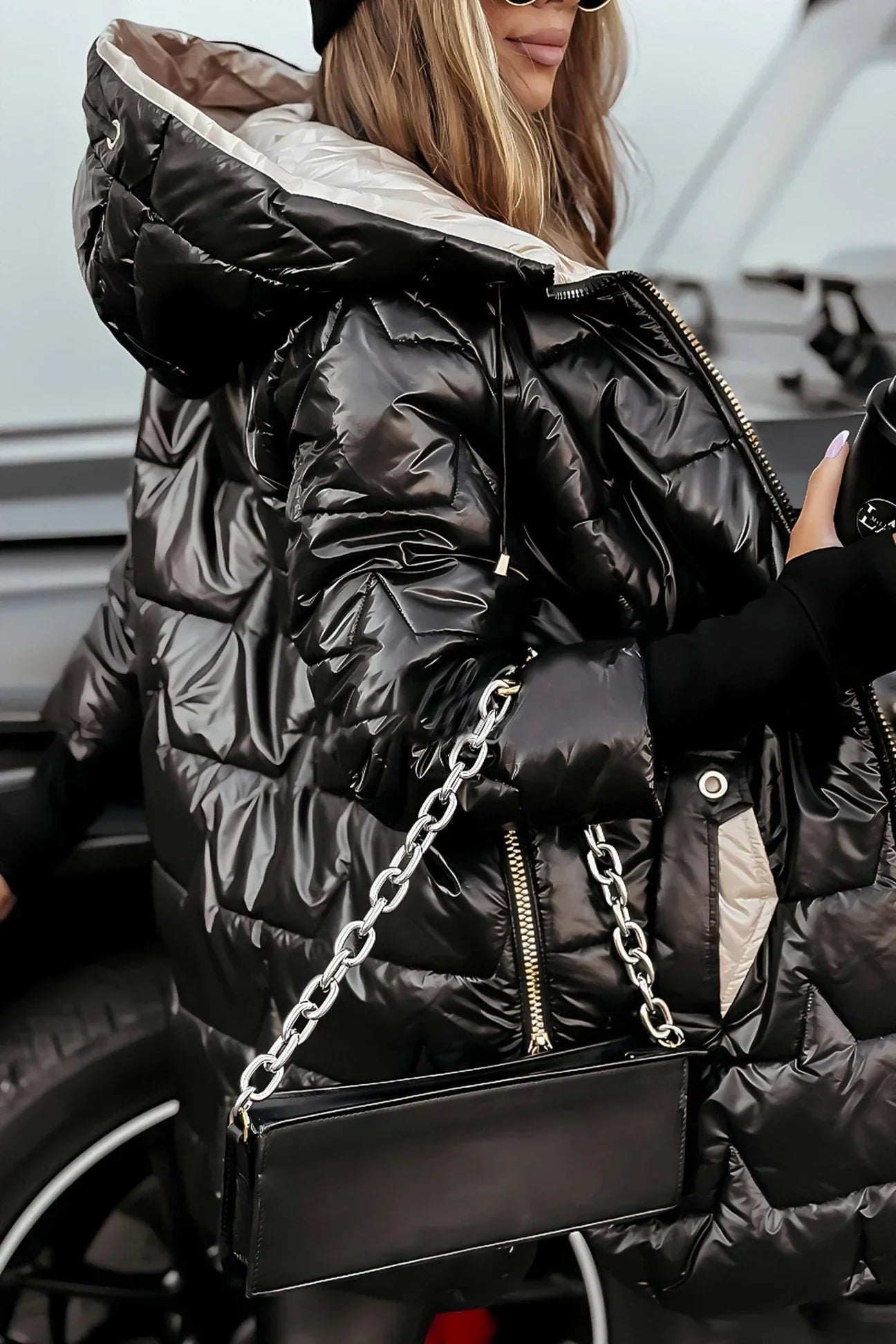 ASTRID - Veste d'hiver élégante avec capuche et doublure
