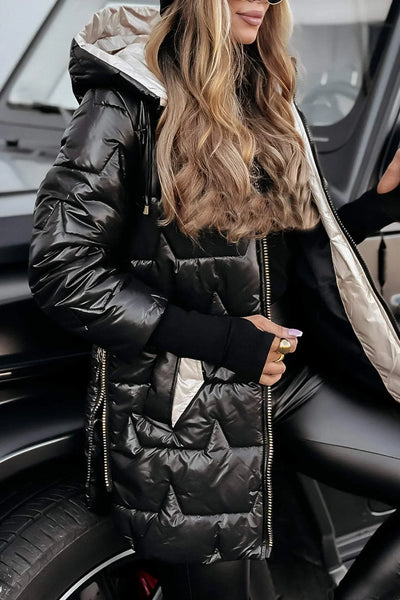 ASTRID - Veste d'hiver élégante avec capuche et doublure
