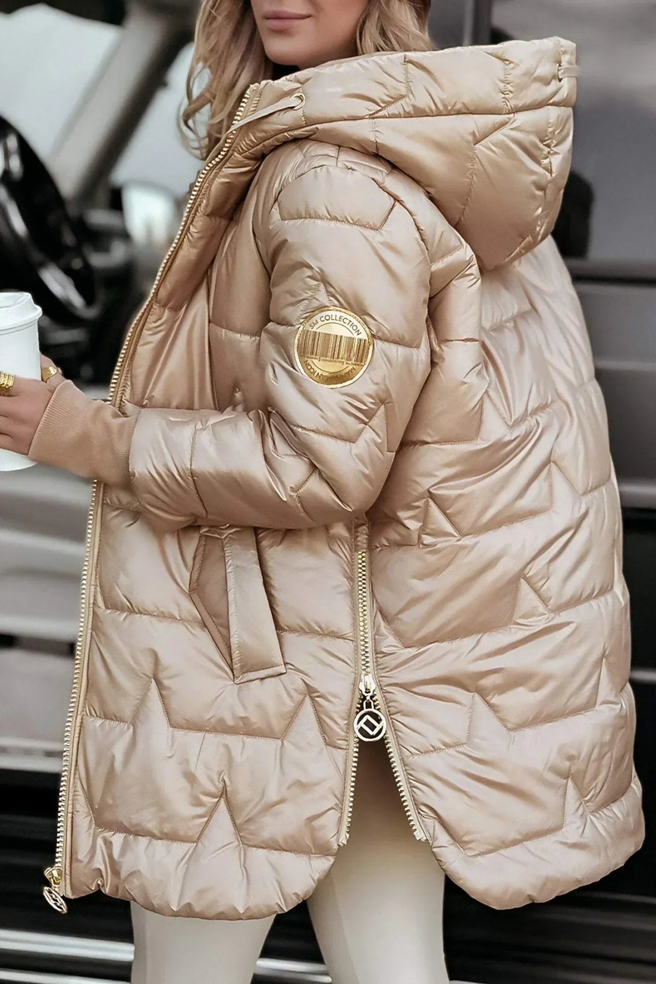 ASTRID - Veste d'hiver élégante avec capuche et doublure