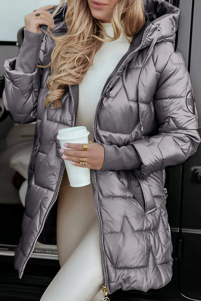 ASTRID - Veste d'hiver élégante avec capuche et doublure