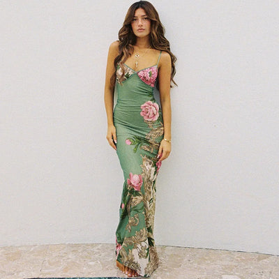 VALERIA - Maxi-Kleid mit Blumenmuster